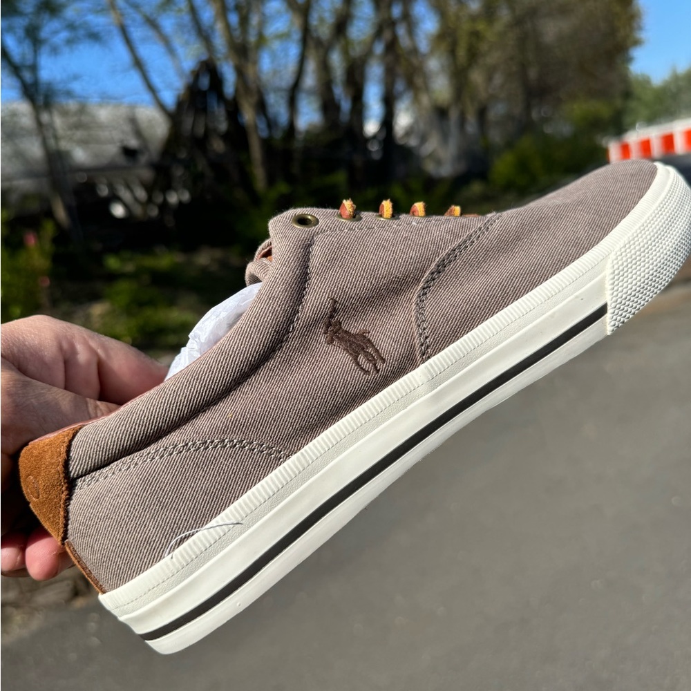 Polo Ralph Lauren Men's Vito Fashion Sneaker Sz 10 (NEW) Sand/Brown